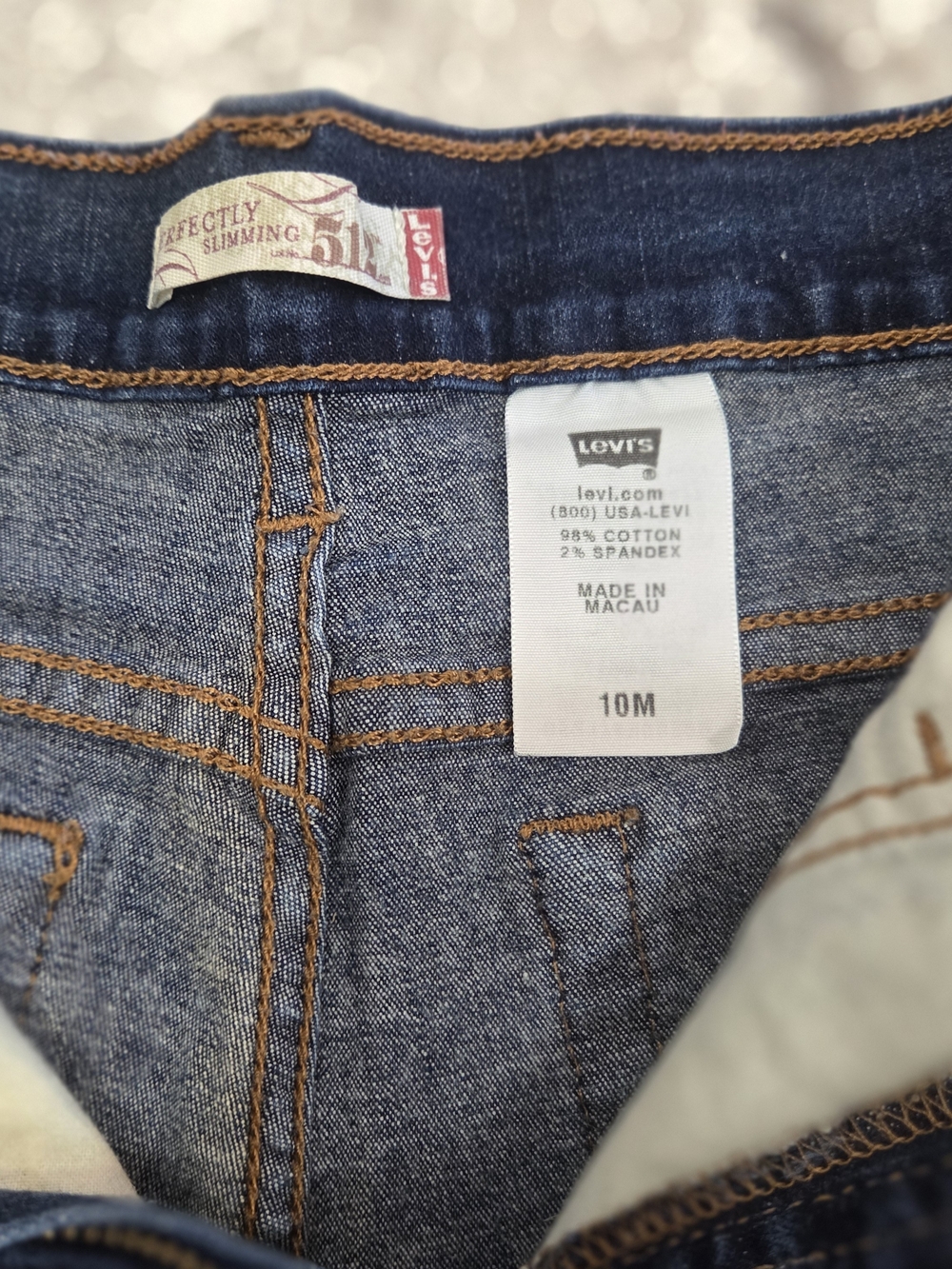 Levi Strauss 512 Perfectly Slimming Women's Jeans 10M,Mid-Rise